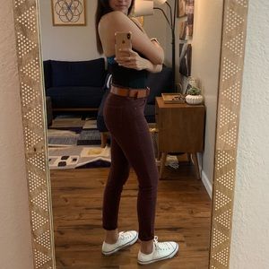 Madewell high rise skinny sateen jeans